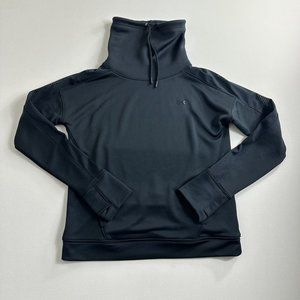 UNDER ARMOUR Women's UA Tech Terry Funnel Neck Black‎ Size Small Active LS Gym